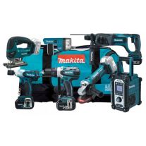 Makita DK180140 combiset 7-delig - 18V 3,0Ah + tas 