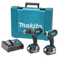 Makita DLX2012MX combiset met DHP456Z en DTD146Z - 2x 18V 4,0Ah + koffer