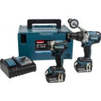 Makita DLX2176TJ set accuklopboormachine en slagschroevendraaier - 18V 5,0Ah + MBox