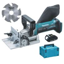 Makita DPJ180Y1J accu lamellenfrees 100 mm 18V 1,5Ah + Mbox