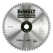 DeWALT DT1162 cirkelzaagblad 305 x 30 mm 60 tanden