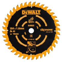 DeWALT DT1668 extreme cirkelzaagblad 184 x 16 mm 40T