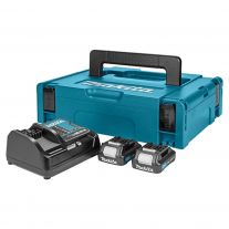 Makita 197657-7 accuset oplader en twee 10,8V 2,0Ah accu's