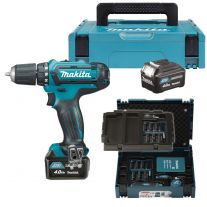 Makita DF331DSMJX1 accu schroefboormachine 10,8V 4,0Ah + boor- en bitset en Mbox