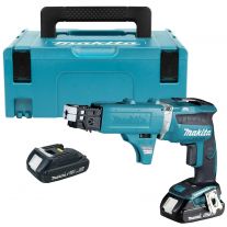 Makita DFS452AJX2 accu gips- en bandschroefmachine 18V 2,0Ah + Mbox