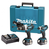 Makita DLX2005M 18v accu combopack met DHP458Z & DTD146Z 4.0Ah 