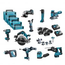 Makita DLX1108TJ1 combiset 11-delig - 18V 5,0Ah + Mbox koffers