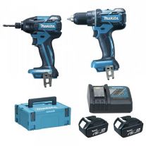 Makita DLX2000MJ set accuboor + slagschroevendraaier - 18V 4,0Ah + Mbox