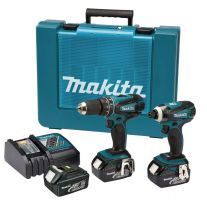 Makita DLX2012X1 set accuklopboor en slagschroevendraaier - 3x 18V 3,0Ah + koffer
