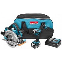 Makita DLX2085M combiset 18V accu slagschroevendraaier en 36V accu cirkelzaag in tas