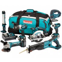 Makita DLX6300M combiset 7-delig - 18V 4,0Ah + tas