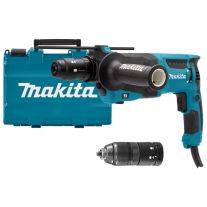 Makita HR2630T combihamer SDS plus 800W 2,4J + koffer en boorkop