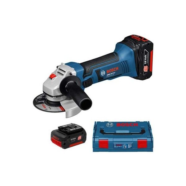 Bosch GWS 18V-Li accu haakse slijper 115 mm 18V 4,0Ah + L-Boxx koffer