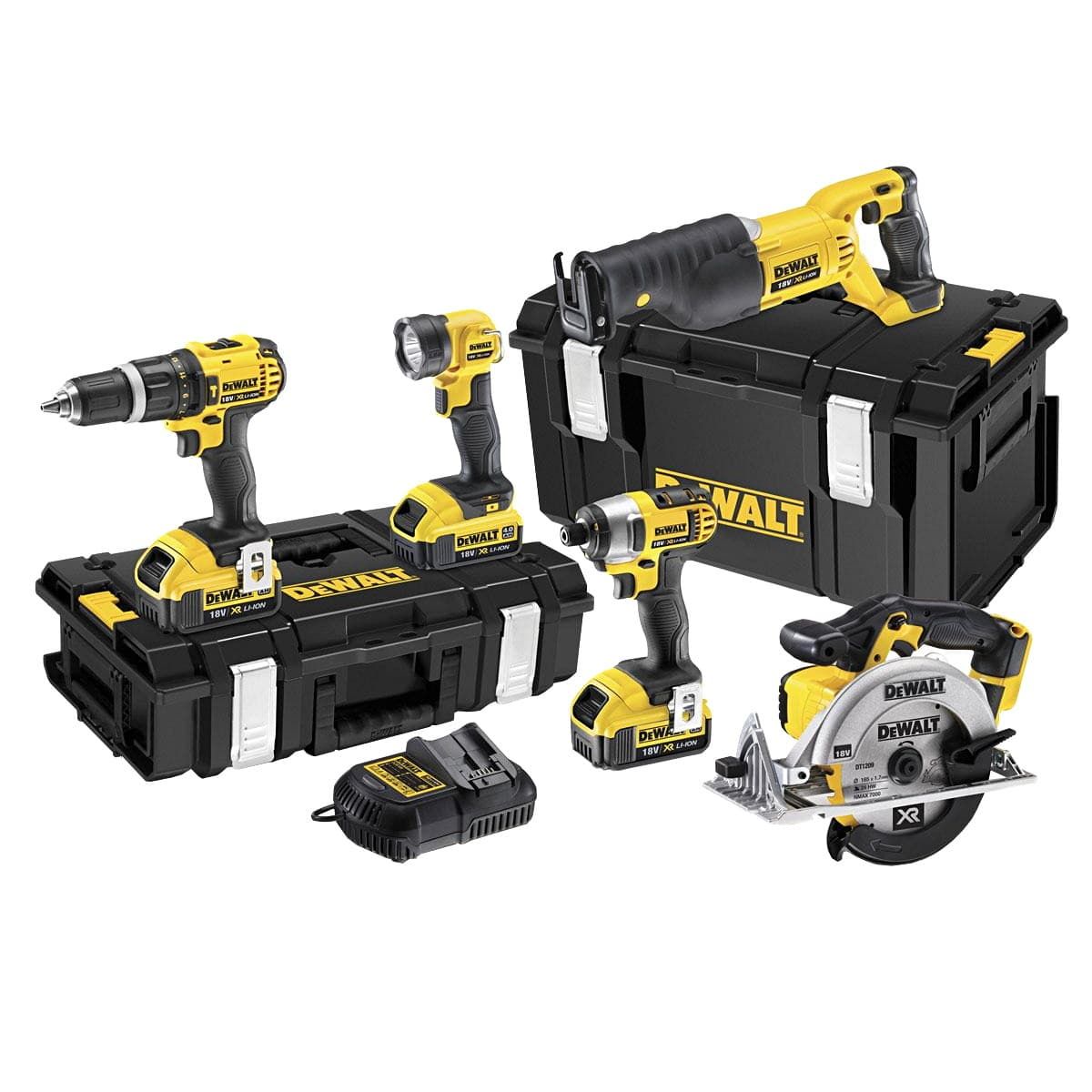 DeWALT DCK591M3 combiset 5-delig - 3x 18V 4,0Ah + ToughSystem
