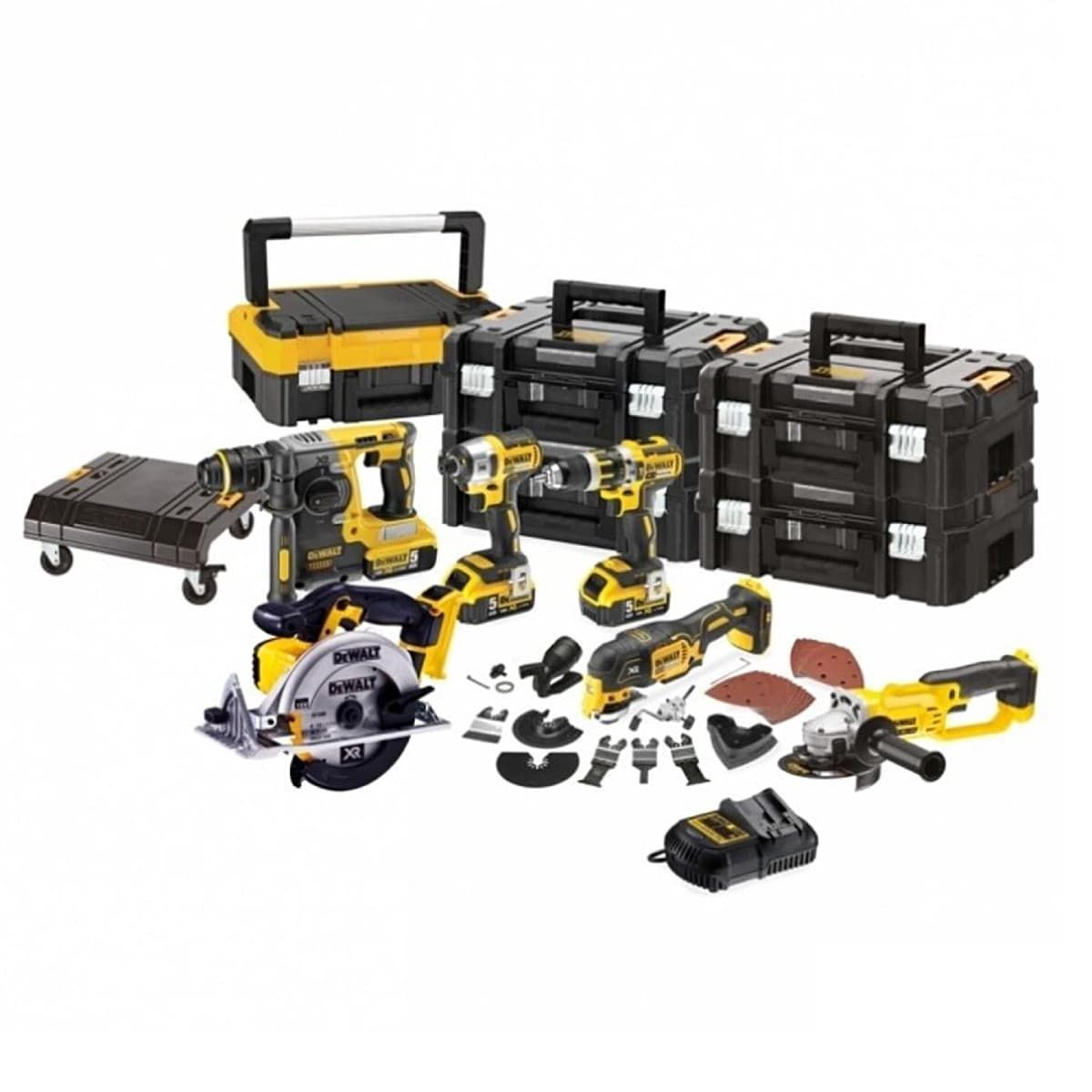DeWALT DCK652P3T combiset 6-delig - 3x 18V 5,0Ah + TSTAK en carrier