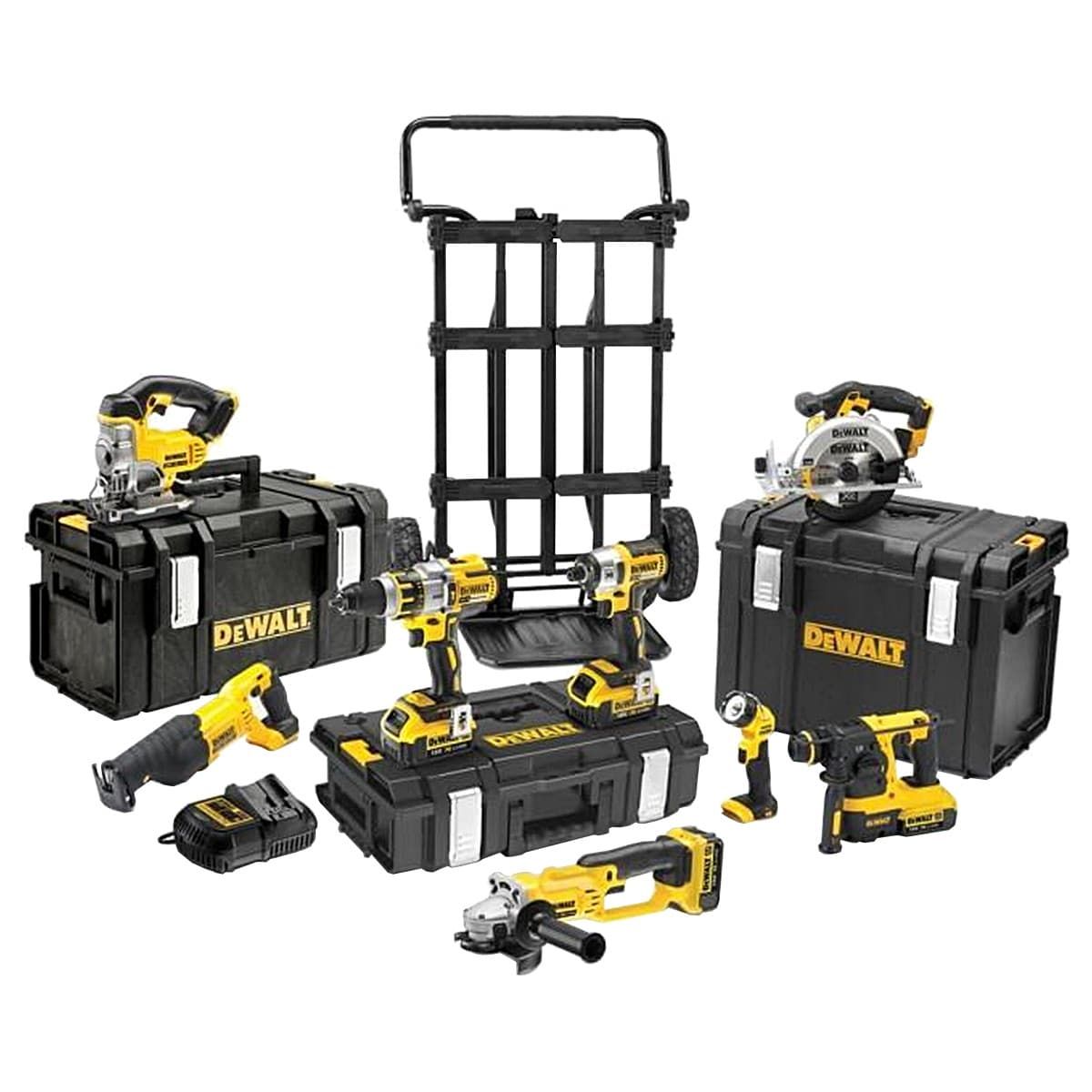 DeWALT DCK892M4 combiset 8-delig - 4x 18V 4,0Ah + ToughSystem en trolley