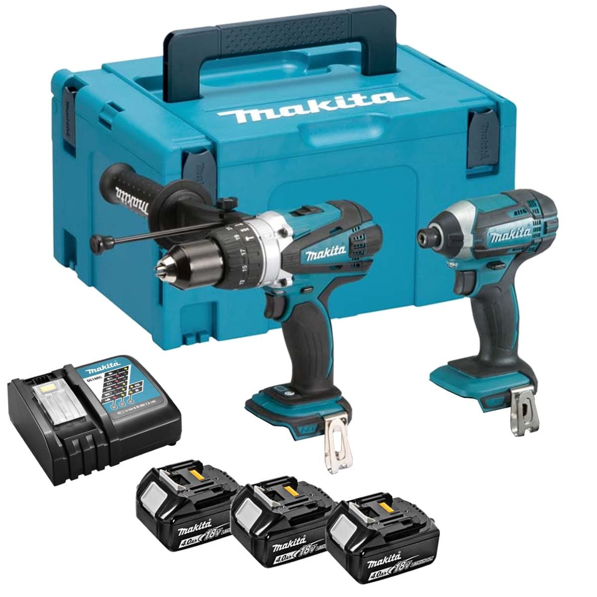 Makita DLX2054MJ1 combiset 2-delig - 3x 18V 4,0Ah + Mbox