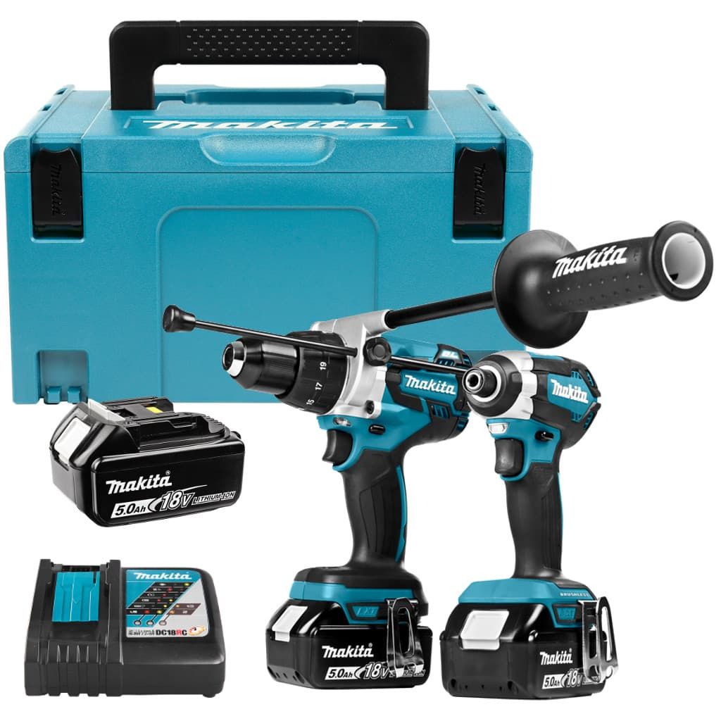 Makita DLX2174TJ1 combiset 2-delig - 3x 18V 5,0Ah + Mbox