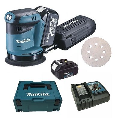 Makita DBO180RTJ accu excentrische schuurmachine 125 mm 18V 5,0Ah + MBox koffer