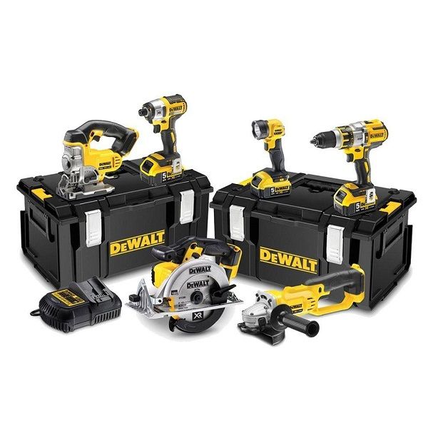 DeWALT DCK694P3 combiset 6-delig - 3x 18V 5,0Ah + ToughSystem