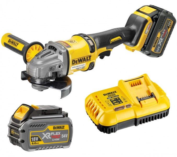 DeWALT DCG414T2 accu haakse slijper 125 mm 54V 6,0Ah + TSTAK koffer