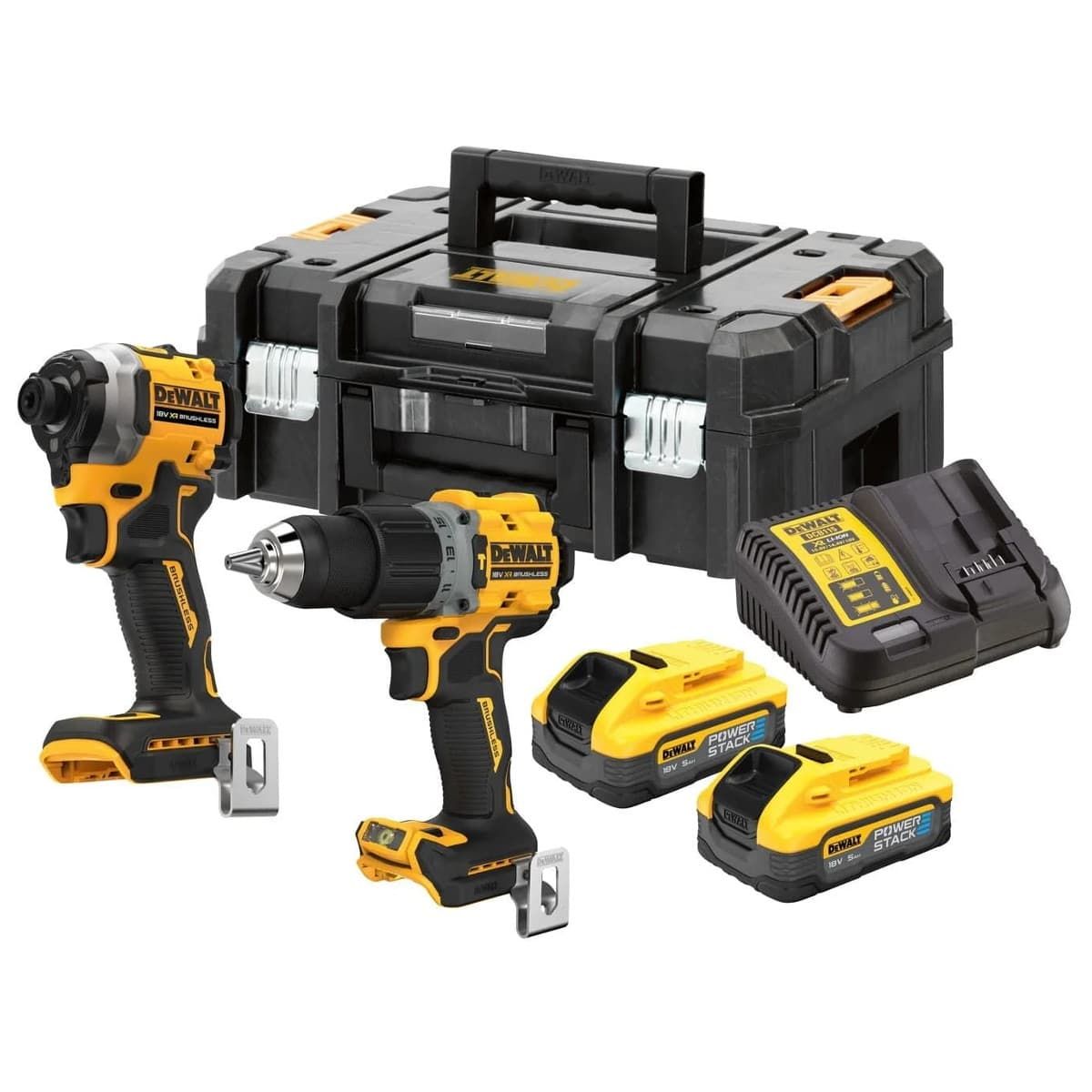 DeWALT DCK2050H2T set met accu klopboor en slagschroevendraaier 18V 5,0Ah + TSTAK