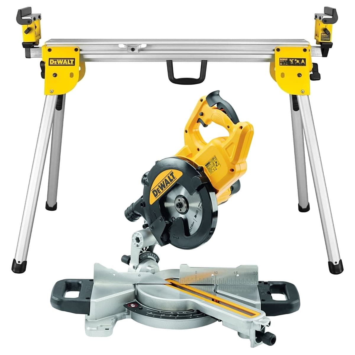 DeWALT DWS774SET afkortzaag 216 mm 1400W + DE7033 onderstel