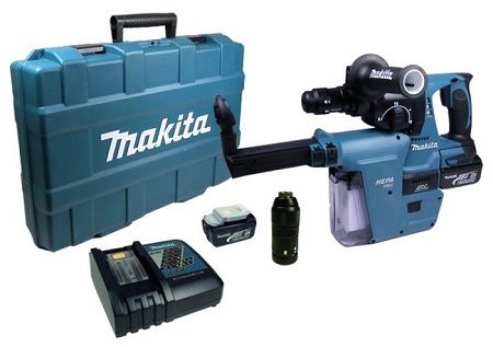 Makita DHR243RFJV accu combihamer met stofafzuiging 18V 3,0Ah + koffer