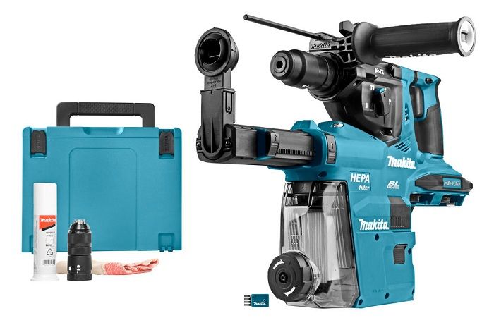 Makita DHR283ZWJU accu combihamer met stofafzuiging body 18V + Mbox