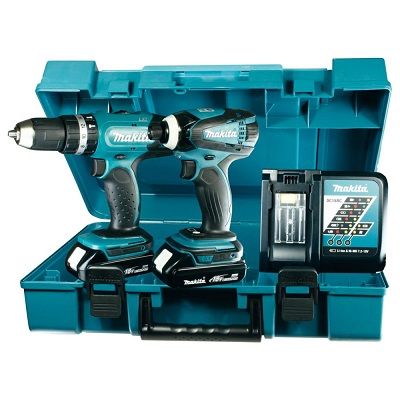 Makita DK1858 18v accu comboset met klopboor en slagschroevendraaier 1.5Ah 
