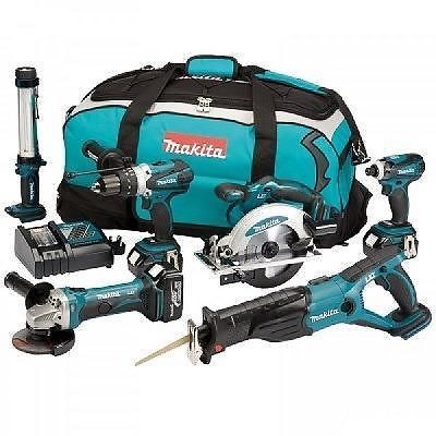 Makita DLX6000M combiset 6-delig - 3x 18V 4,0Ah + tas