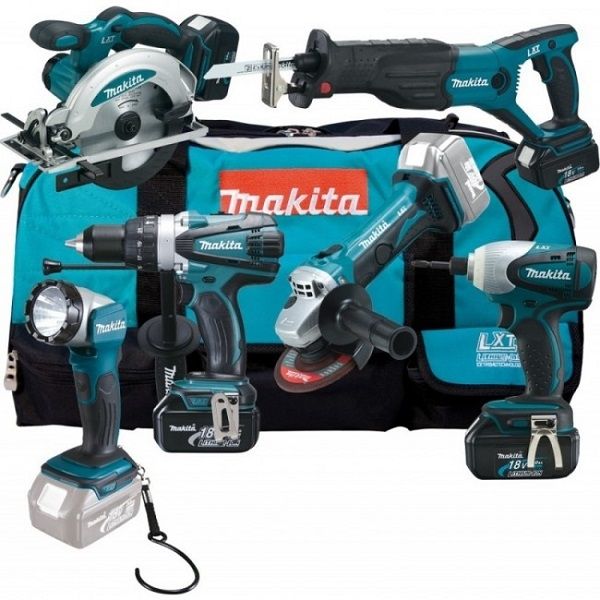Makita DLX6011X4 combiset 6-delig - 18V 3,0Ah + tas