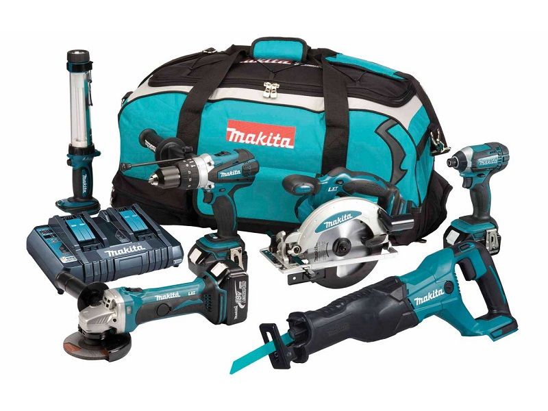 Makita DLX6044PT combiset 6-delig - 18V 5,0Ah + tas