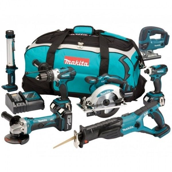 Makita DLX6300T combiset 7-delig - 18V 5,0Ah + tas