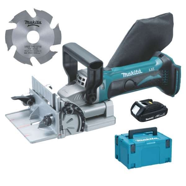 Makita DPJ180Y1J accu lamellenfrees 100 mm 18V 1,5Ah + Mbox