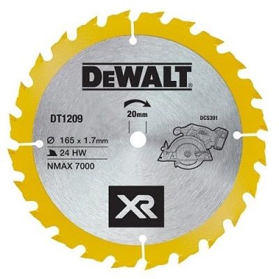 DeWALT DT1209 cirkelzaag zaagblad 165mm 24T 