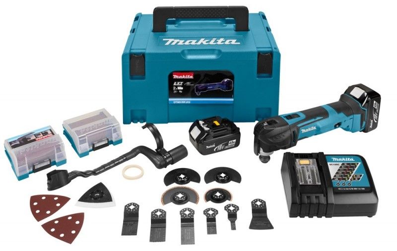 Makita DTM51RFJX3 accu multitool 18V 3,0Ah + 43 accessoires en Mbox koffer