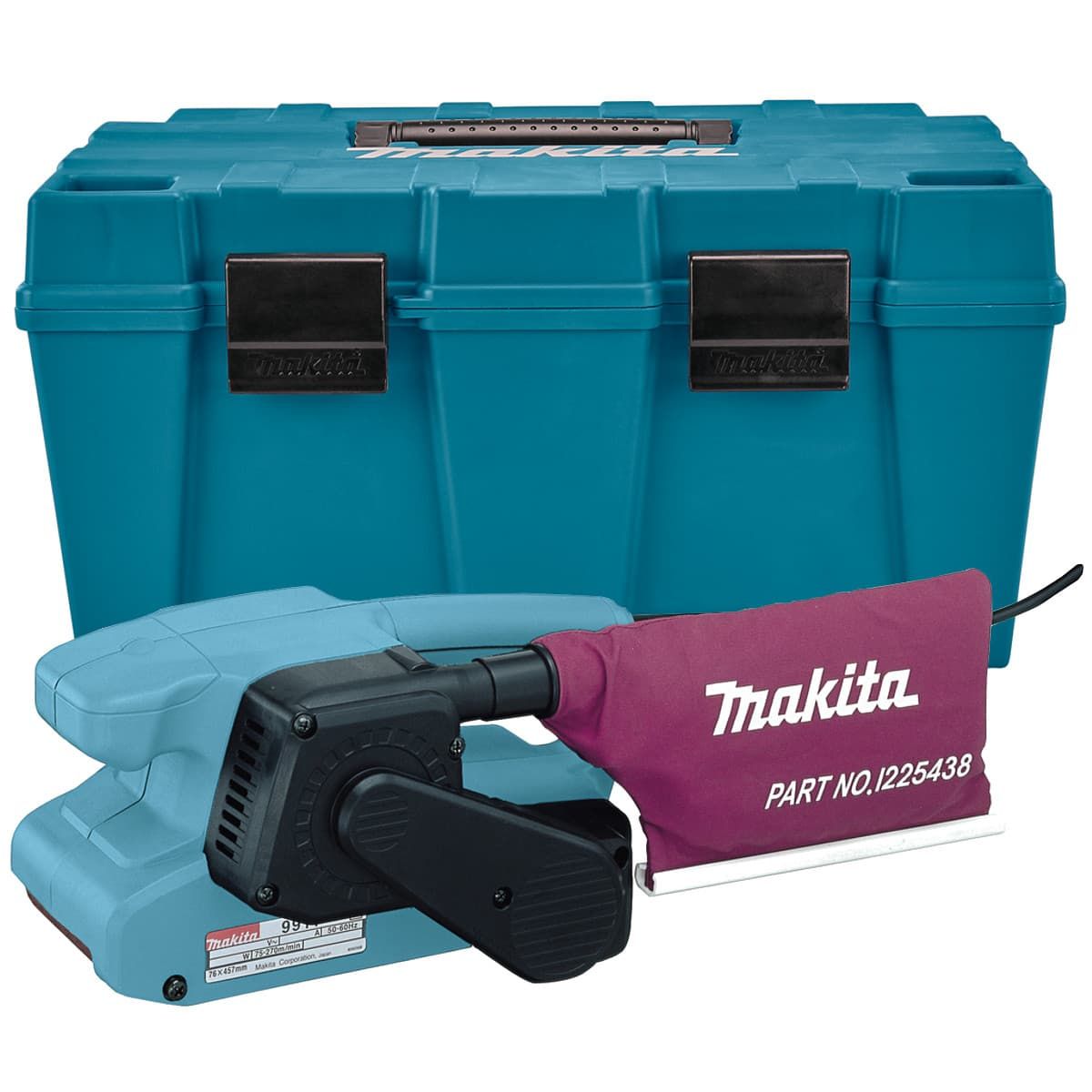 Makita 9911K bandschuurmachine 76 mm 650W + koffer
