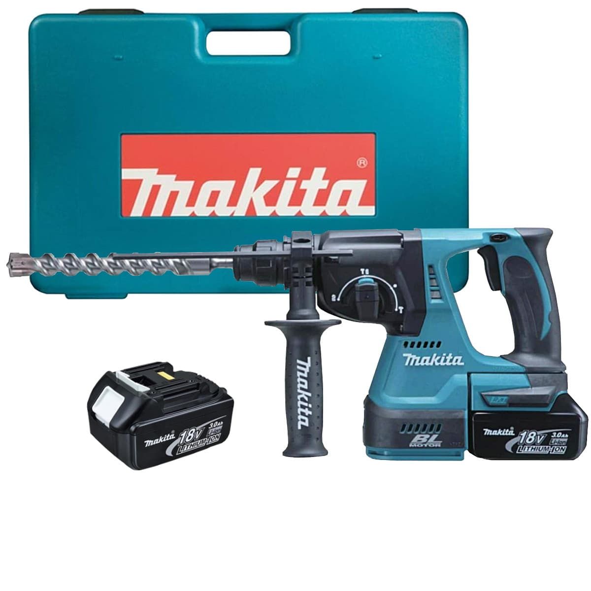 Makita BHR242RFE accu combihamer SDS plus 18V 3,0Ah + koffer
