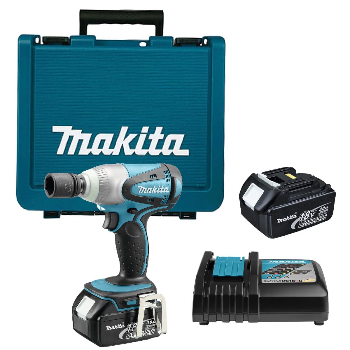 Makita BTW251RFE accu slagmoersleutel 18V 3,0Ah + koffer
