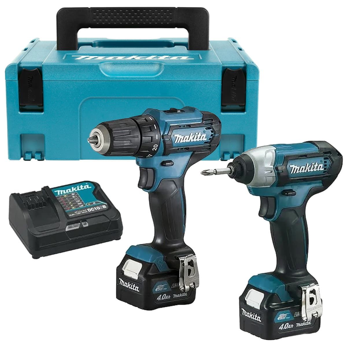 Makita CLX201SMJ combiset 2-delig - 2x 10,8V 4,0Ah + Mbox