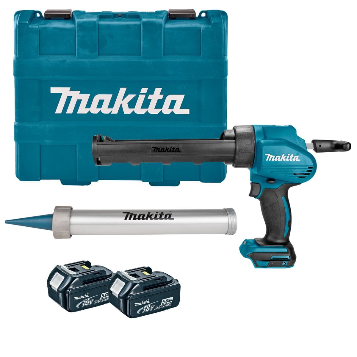 Makita DCG180RTEX accu kitspuit 18V 5,0Ah + koffer en extra houder