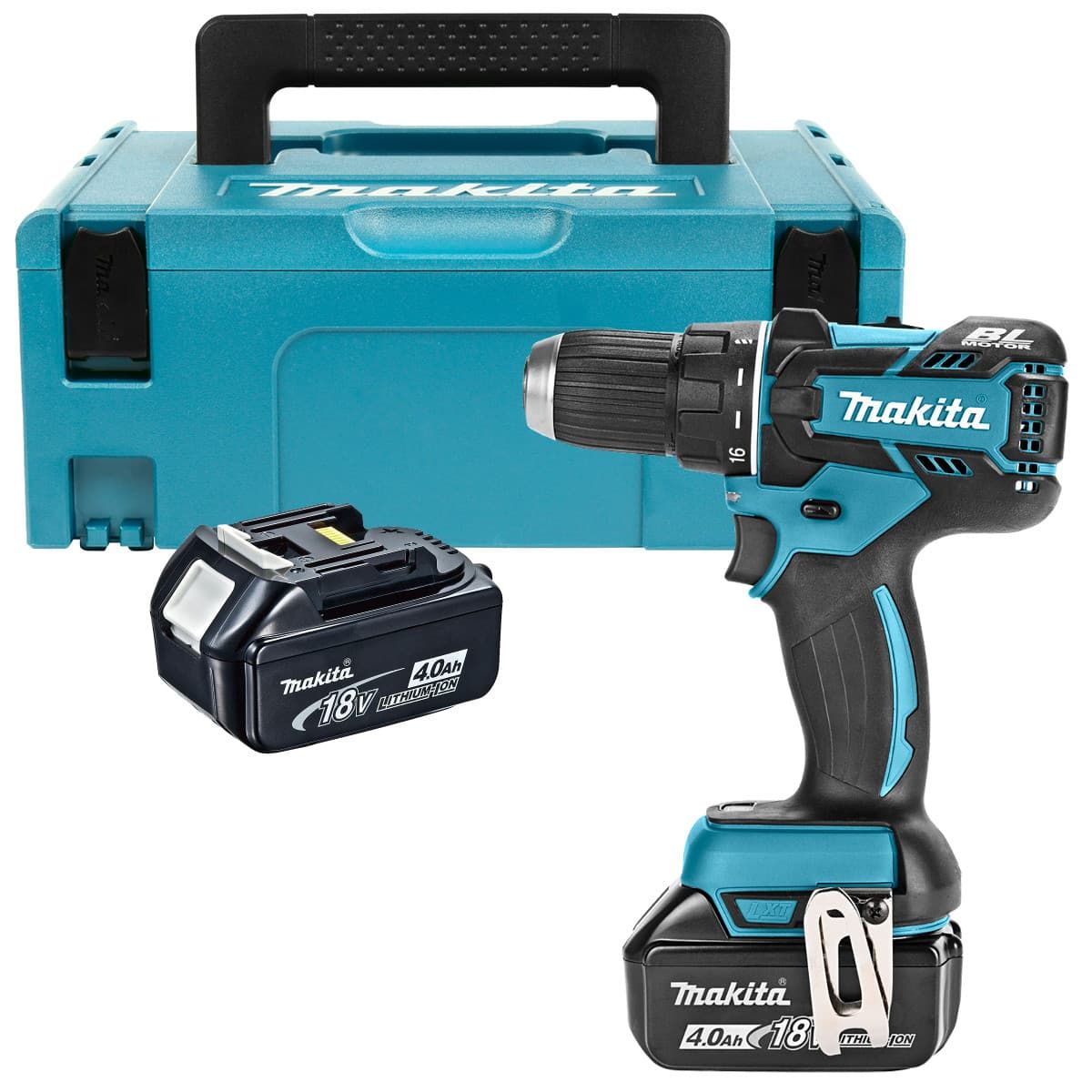 Makita DDF480RMJ accu schroefboormachine 18V 4,0Ah + Mbox