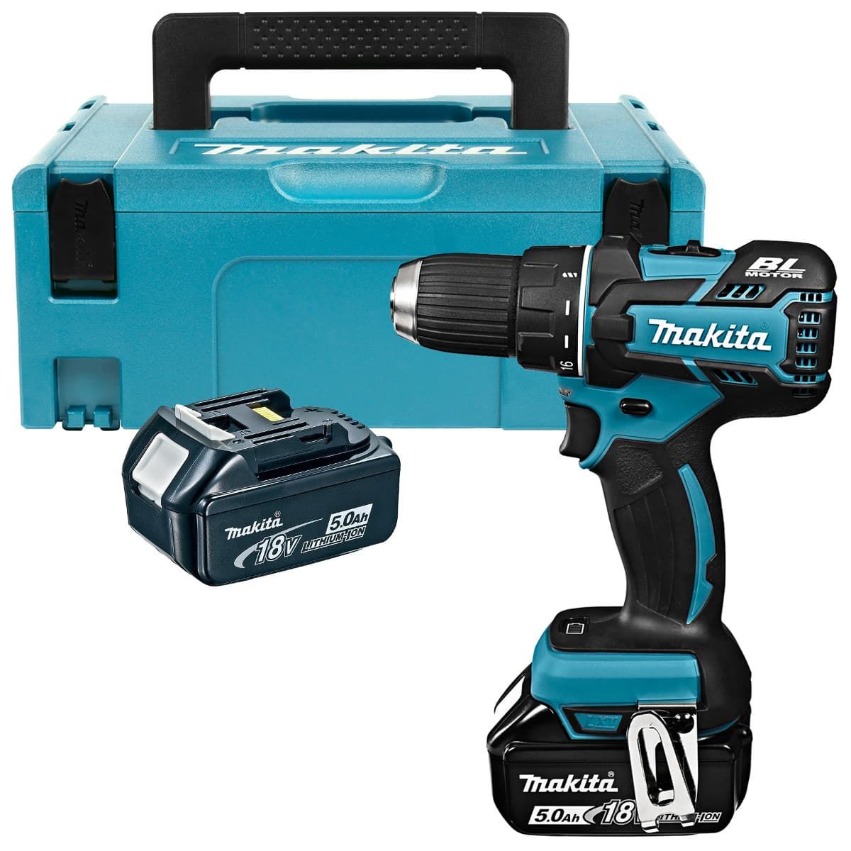 Makita DDF480RTJ accu schroefboormachine 18V 5,0Ah + Mbox