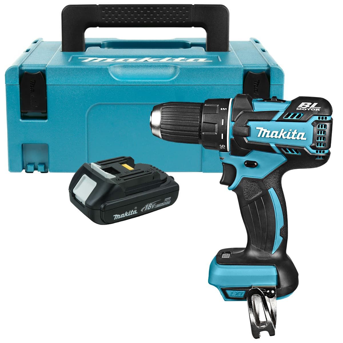 Makita DDF480Y1J accu schroefboormachine 18V 1,5Ah + Mbox