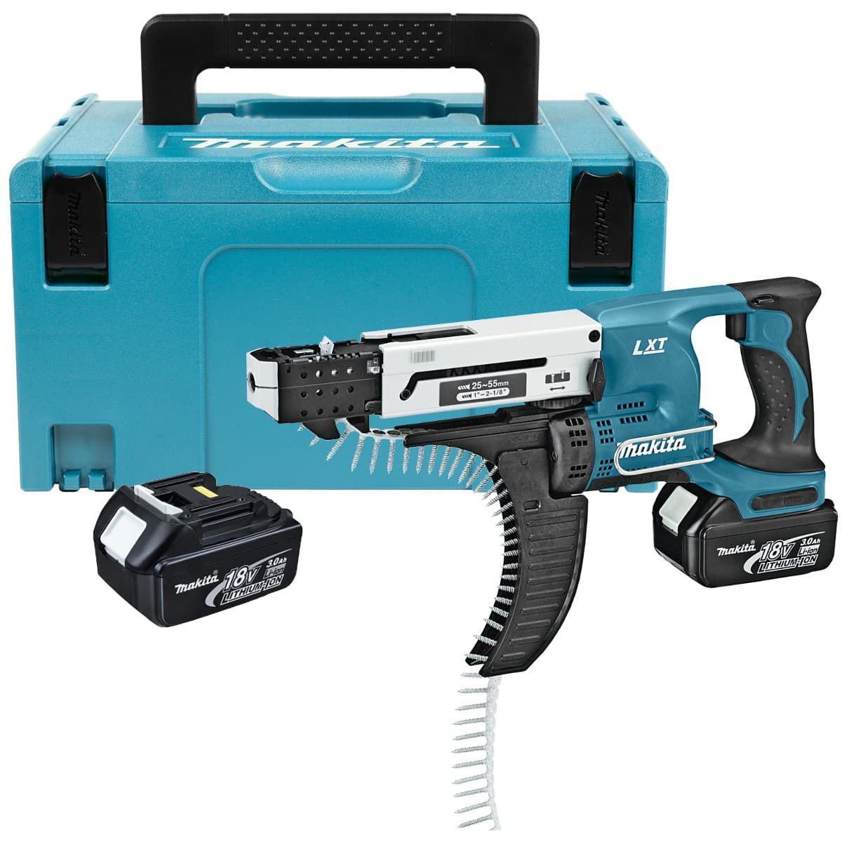 Makita DFR550RFJ accu bandschroefmachine 18V 3,0Ah + Mbox