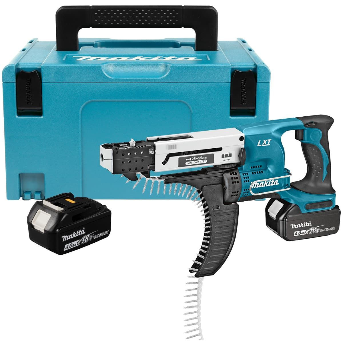 Makita DFR550RMJ accu bandschroefmachine 18V 4,0Ah + Mbox
