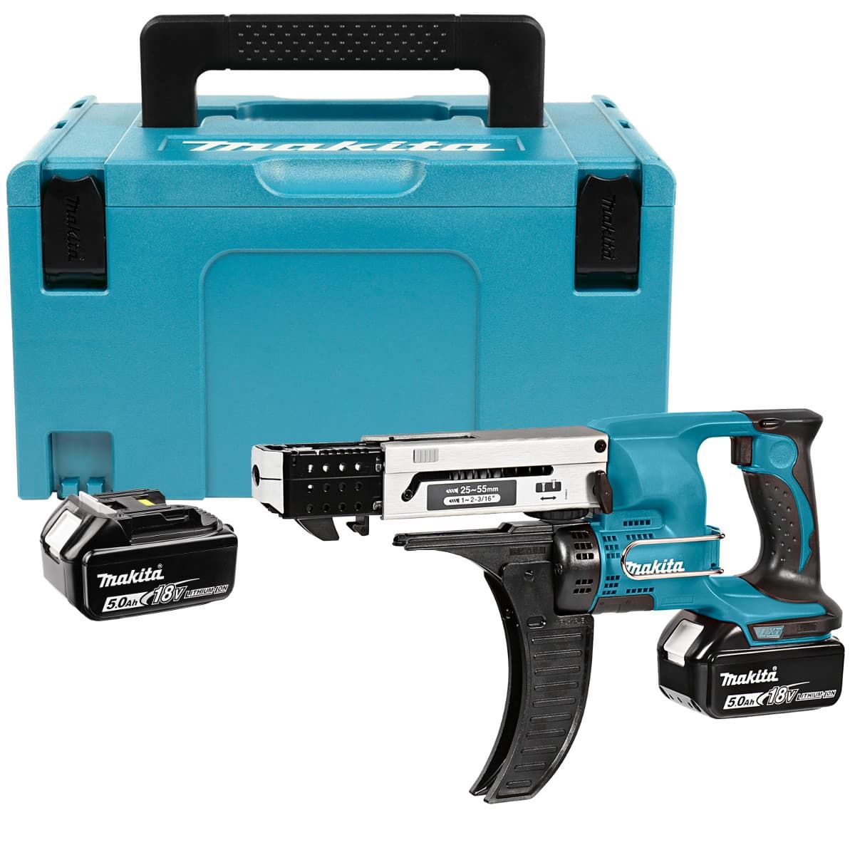 Makita DFR550RTJ accu bandschroefmachine 18V 5,0Ah + Mbox