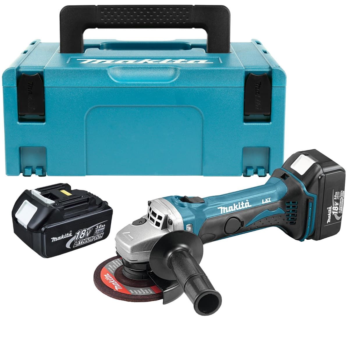 Makita DGA452RFJ accu haakse slijper 115 mm 18V 3,0Ah + Mbox