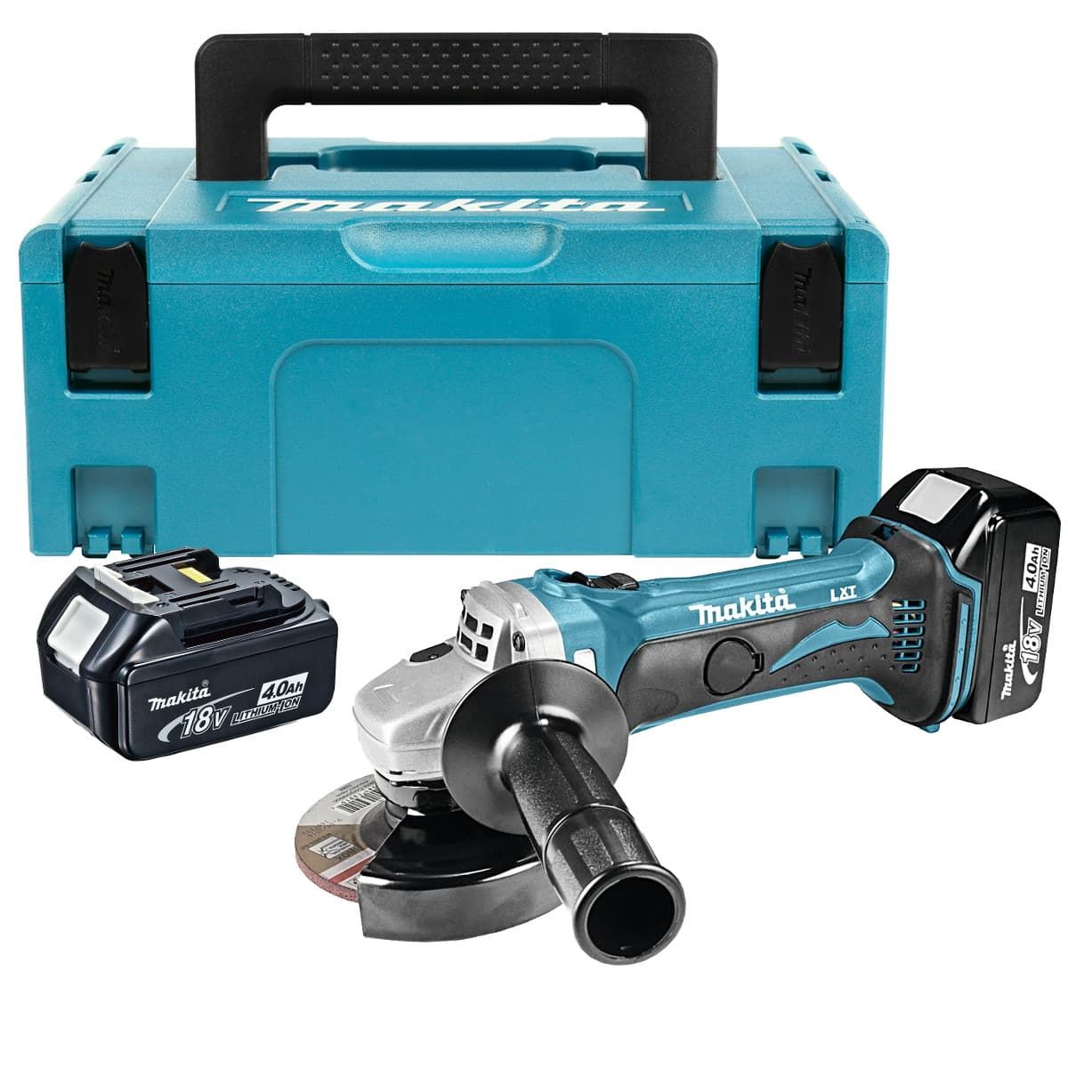Makita DGA452RMJ accu haakse slijper 115 mm 18V 4,0Ah + Mbox